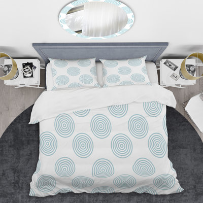 Blue Abstract Dot - Abstract Duvet Cover Set - Microfiber Polyester