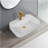 Bothwa Home Rectangular Countertop Ceramic Wash Basin (White Finish) CUPC Certified