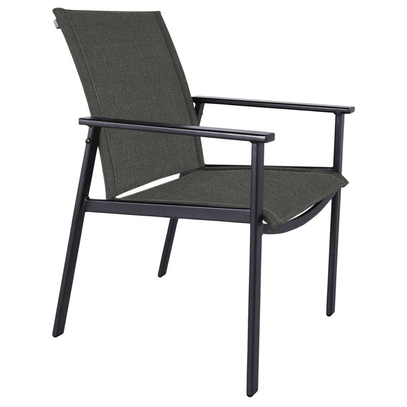 Marin Outdoor Dining Armchair, Graphite, Logan Graphite