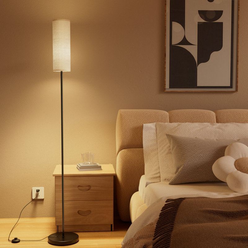 Lampe sur pied traditionnelle 69 "avec température tridimensionnelle 12W pour chambre à coucher