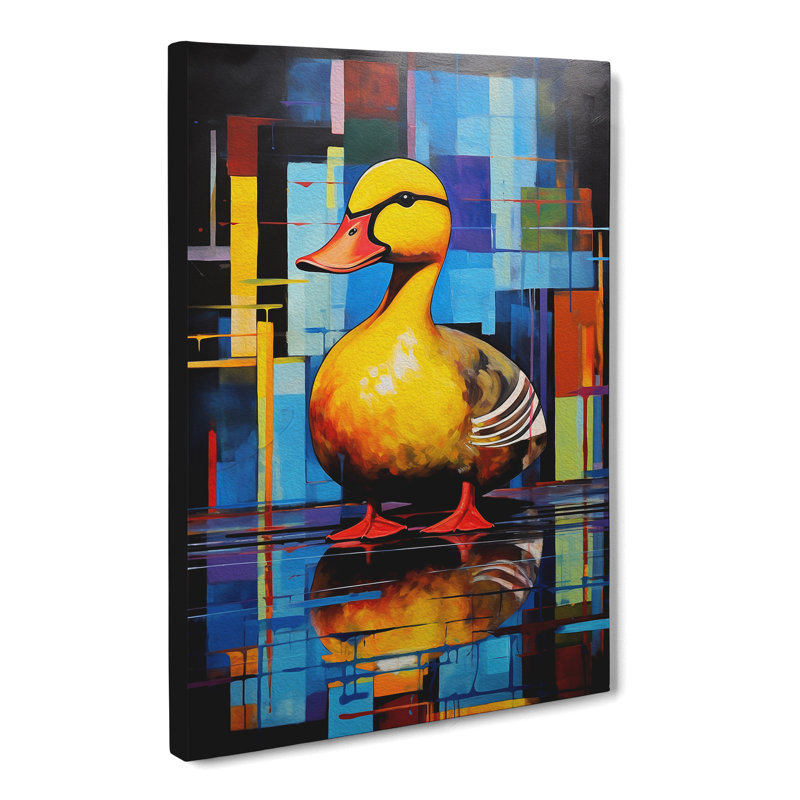 Duck Constructivism - Print on Canvas, 50cm H x 35cm W x 3cm D