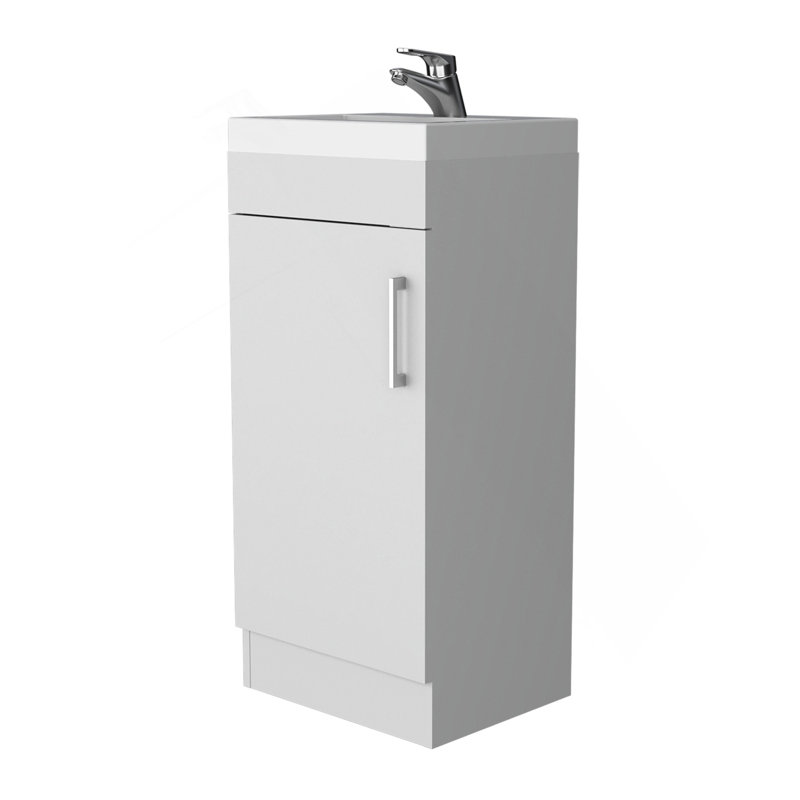 Lavabo à 1 porte blanc, Blanc