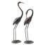 Watchful Crane Pair Garden Sculpture