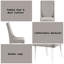 Chaise de salle à manger rembourrée Nathanal en gris et blanc (ensemble de 2)