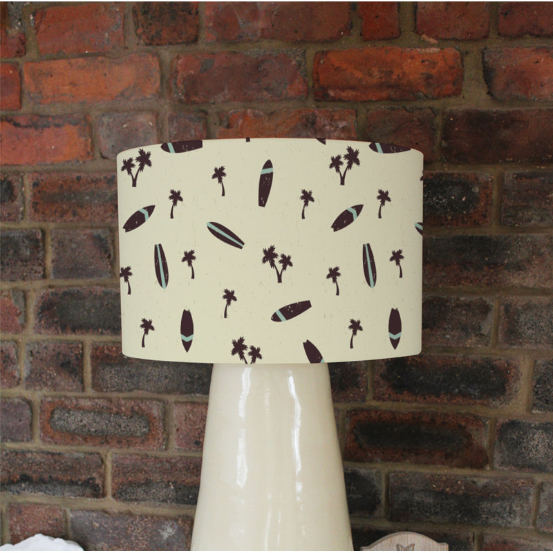Cotton Drum Lamp Shade ( Uno ), 22cm H x 25cm W x 25cm D