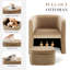 Kyah Upholstered Barrel Chair with Footstool-1991180319