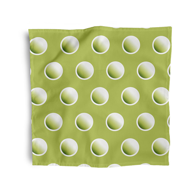 Laiklee Polyester Polka Dots Square Napkin, Green