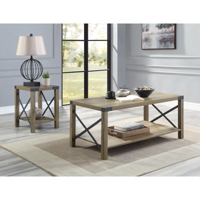 Troud 2 Piece Coffee Table Set -  Andrew Home Studio, GFA010RO12LVS2-YSWX