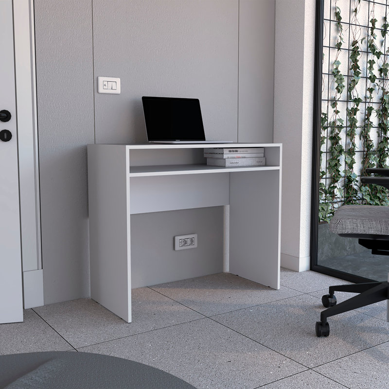 White Desk With Storage