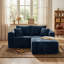 Repose-pieds Aldora 33,9 "en velours côtelé modulaire, repose-pieds à siège profond moderne pour canapé modulaire convertible et salon-129178725