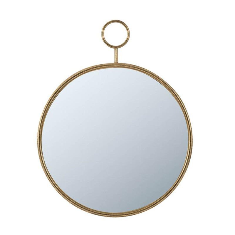 Miroir rond en fer Mankilef, 28,3 po x 22,4 po