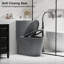 Toilette une pièce Alvantor, puissante toilette allongée à double chasse 1,1 / 1,6 GPF, siège à fermeture douce gris