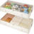 Under Bed Storage Containers, Underbed Storage Bins With 6 Inches Tall, Clothes Storage Box With Sturdy Handles And Sidewalls, Beige, 2-Pack