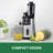 Omega Wide Mouth Vertical Cold Press Juicer, in Silver