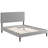 Modway Camille Fabric Platform Bed with Squared Tapered Legs-79311391-79311389