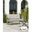 Ensemble de canapé d'extérieur en aluminium 4 pièces avec causeuse, 2 chaises et table basse Seehill