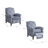Kirby Blue y Upholstered Manual Standard Push Back Recliner with Rolled Arms-108741050