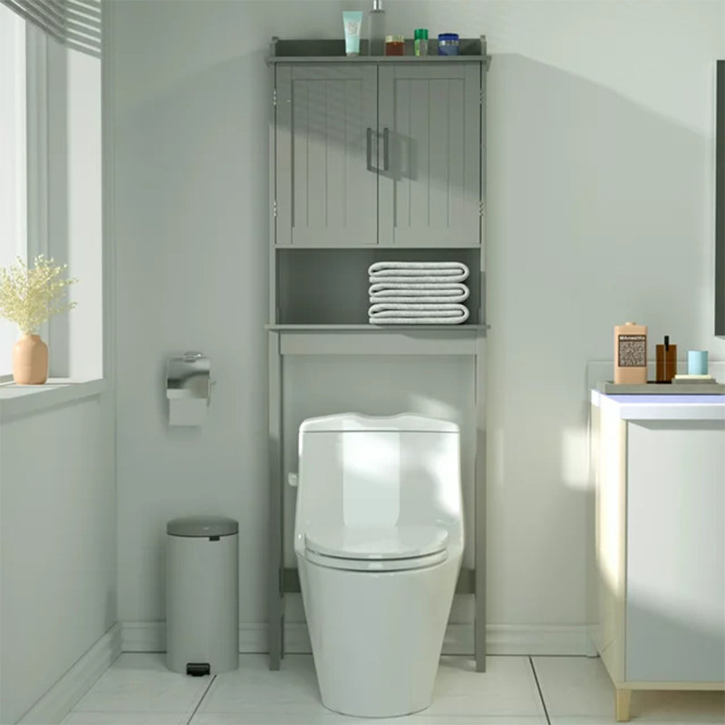 Rangement au-dessus de la toilette Naeshawn, Gris