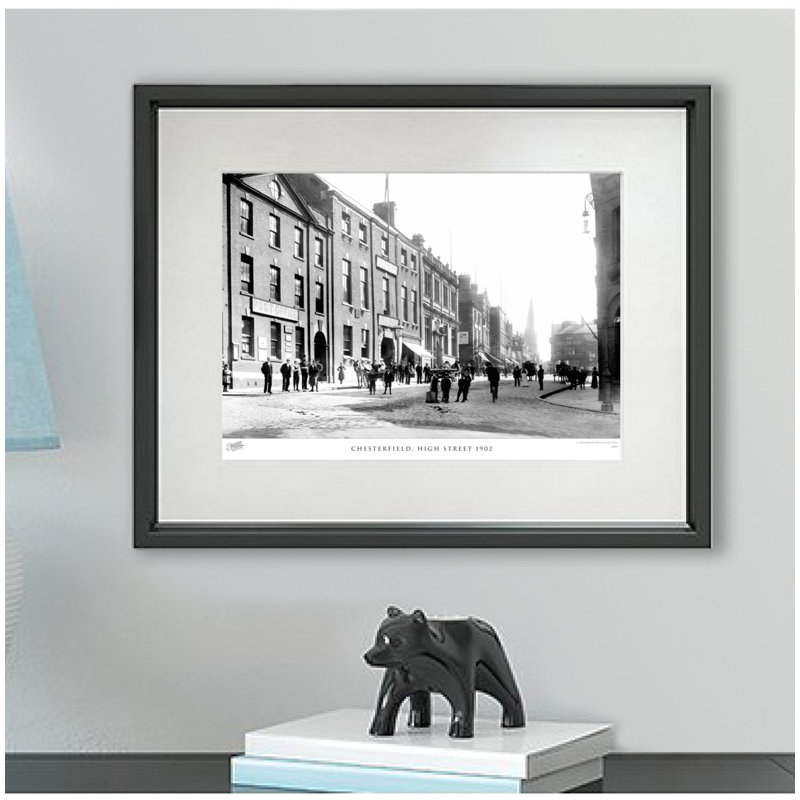 Chesterfield, High Street 1902 1 Piece Single Picture Frame Wall Art, 40cm H x 50cm W x 2.3cm D