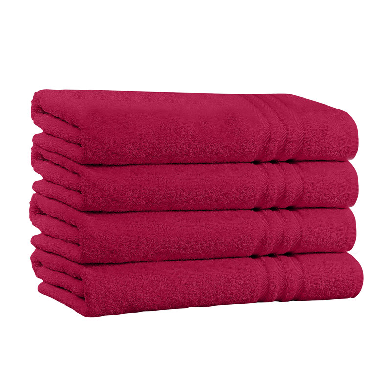 Plush Bath Towel, Burgundy