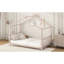 Lit plateforme simple en métal, rose-933935584