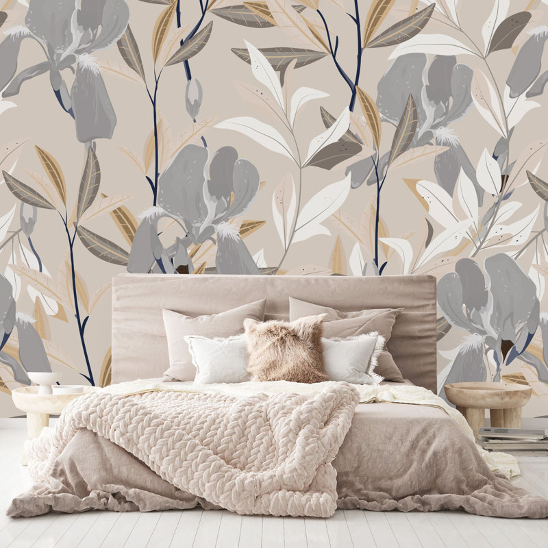 Peel & Stick Floral Wall Mural, 100" W x 100" L