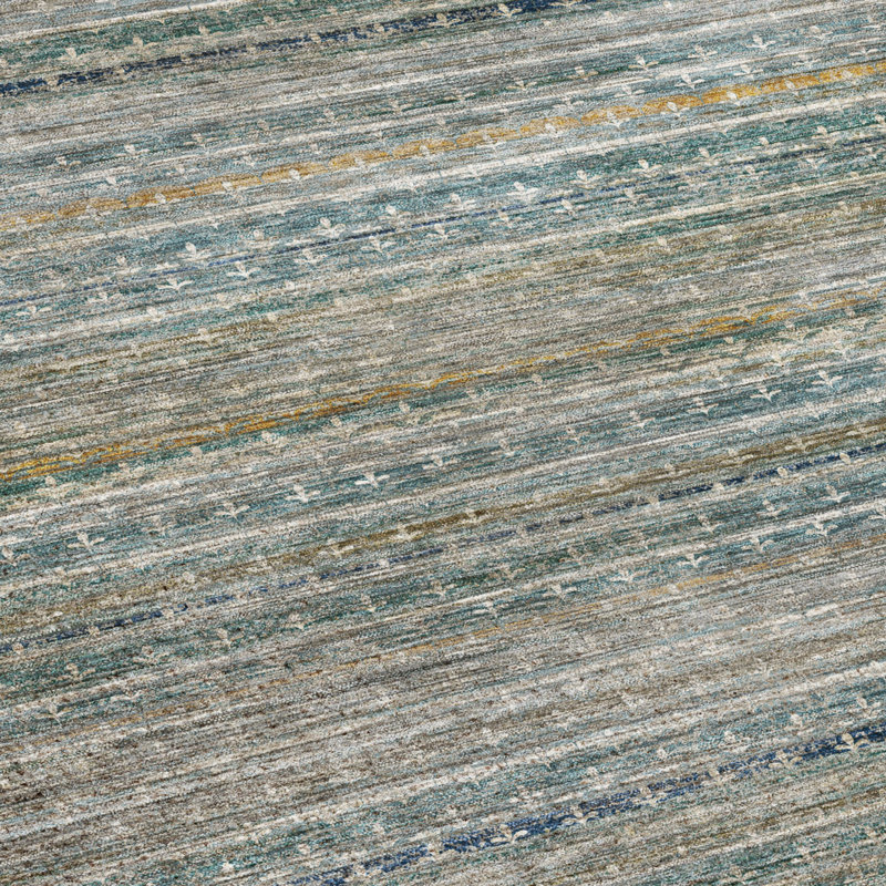 Tapis à rayures Christie, Sarcelle, 2 pi 6 po x 3 pi 10 po
