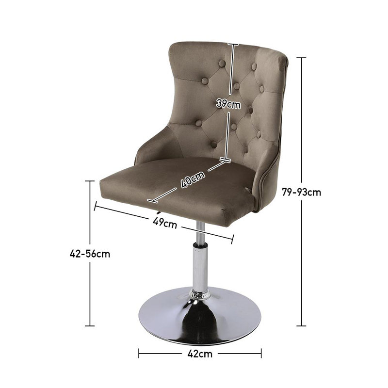 Thane Swivel Upholstered Adjustable Height Counter Stool with Metal Frame, Brown