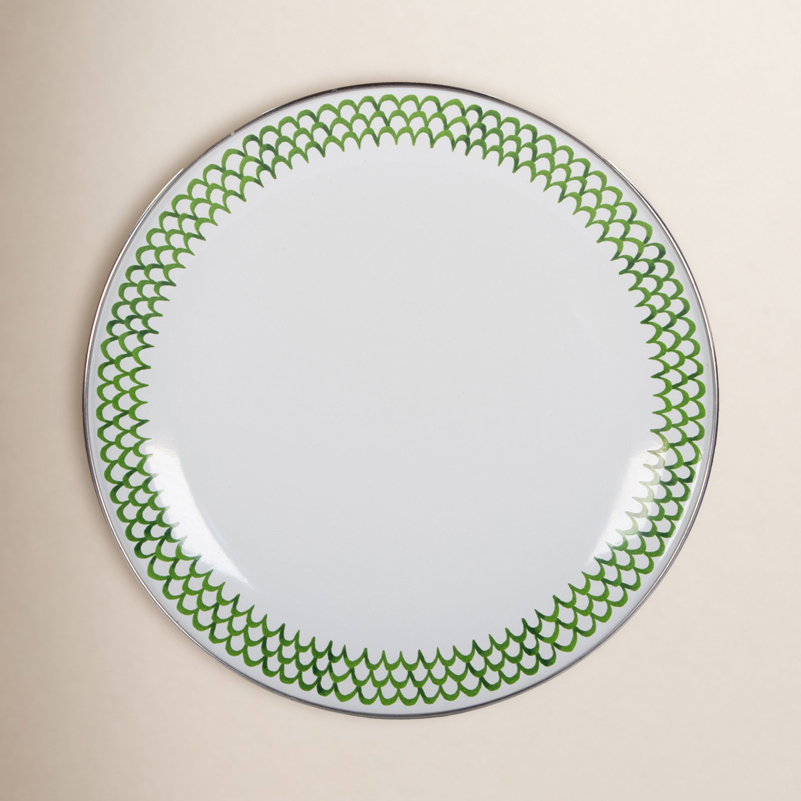 Green Scallop 8" Salad Plate