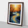 River Abstract - Single Picture Frame Print on Wood
