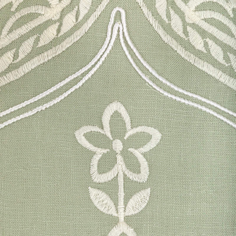 Arcadia Hayes Embroidery Fabric, Celery