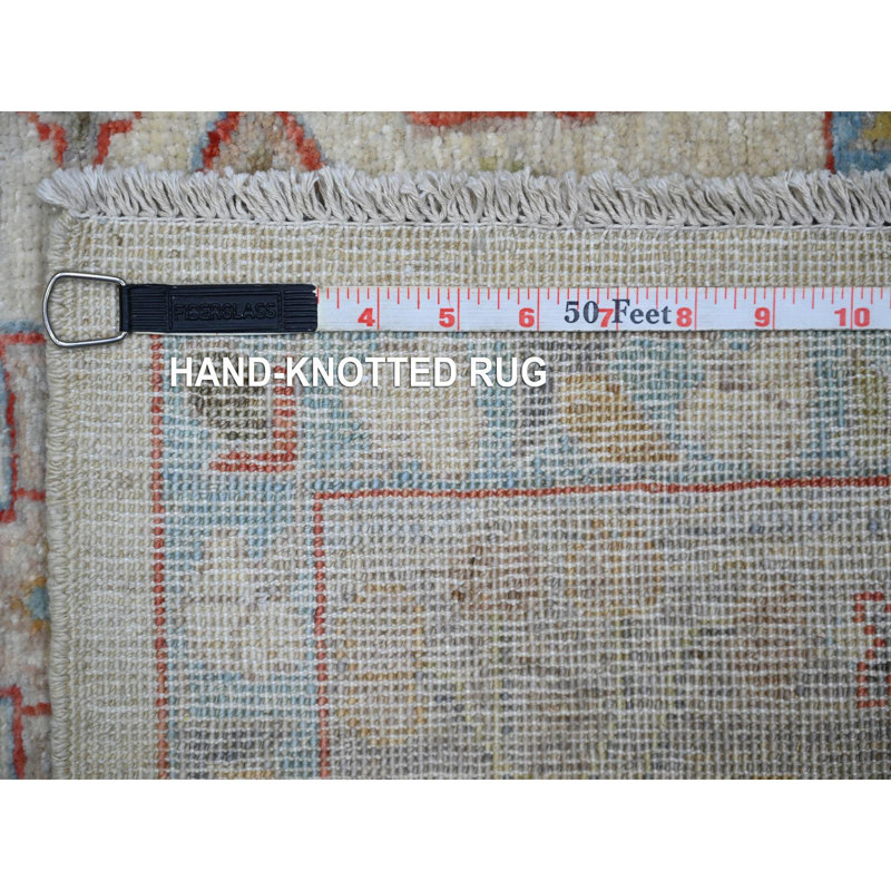 Vershon One-of-a-Kind Rectangle 6'0" X 9'0" New Age Area Rug in Beige