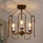 Lustre en forme de tambour de style Mid-Century à 6 lumières Classic Bronze