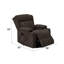 Fauteuil inclinable électrique en lin brun Lusio