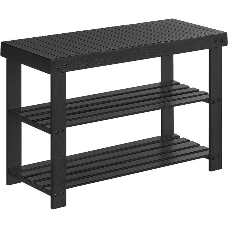 Mercidieu Bamboo Bench, Black