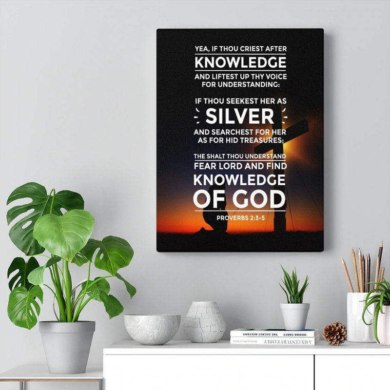 Knowledge Of God - Wrapped Canvas Print, 76cm H x 61cm W