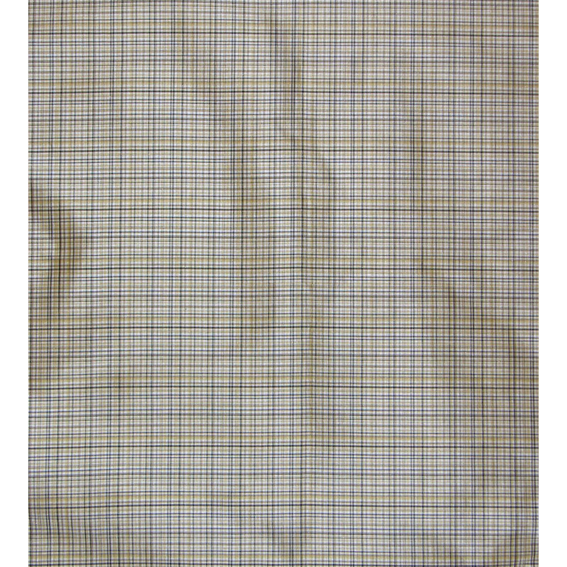 T and A Check Silk Fabric, Parchment