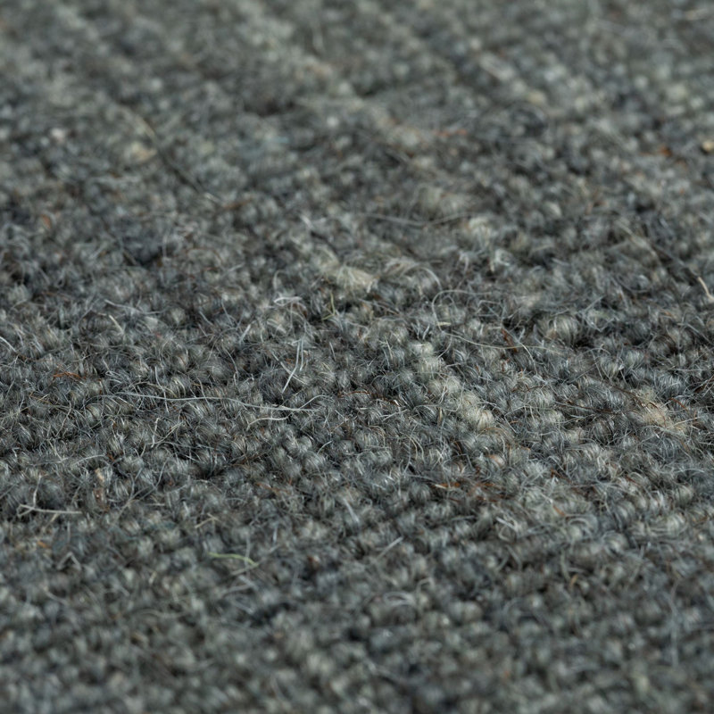 Poga Wool Hand Woven Dhurrie, Grey/Brown/Blue, Rectangular 250 x 300 cm