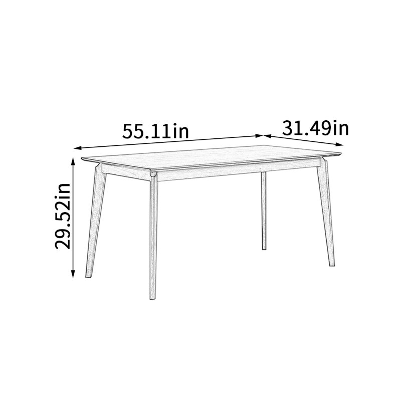 Table de salle à manger Simple, H 29,52 po x L 55,11 po x l 31,49 po