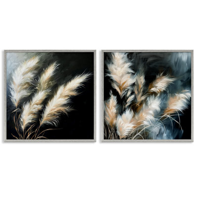  «Windblown Wheat Sprigs», ensemble de 2 estampes numériques par PC