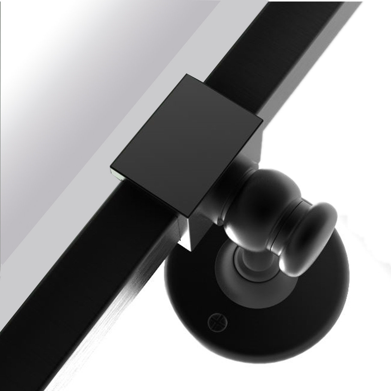 40" Pivot Accent Mirror, Mattle Black, 24" x 35"