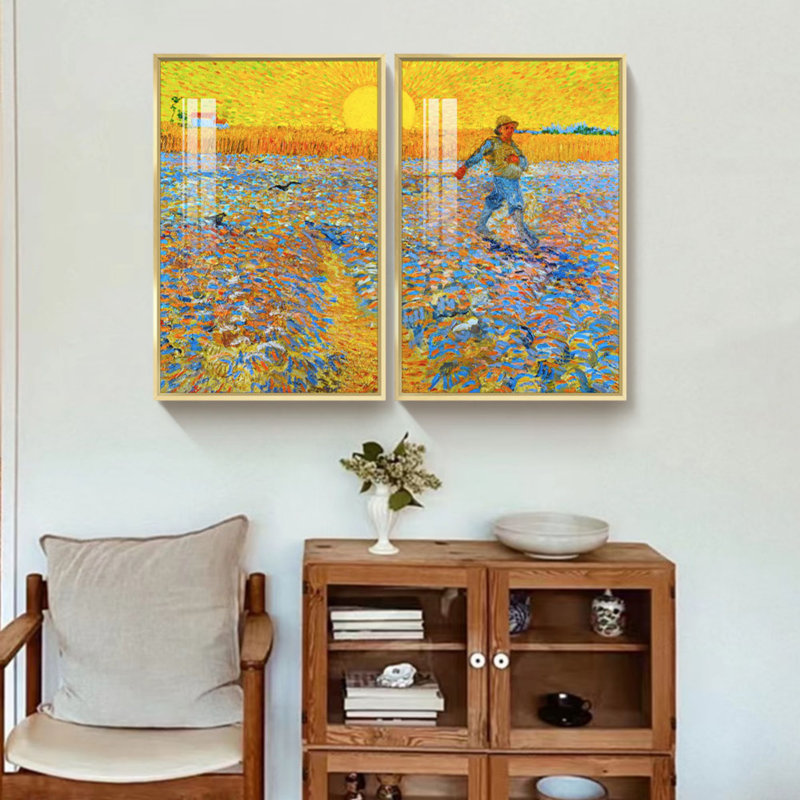 «Van Gogh» par Vincent Van, reproduction de cadre photo sur métal 2 pièces