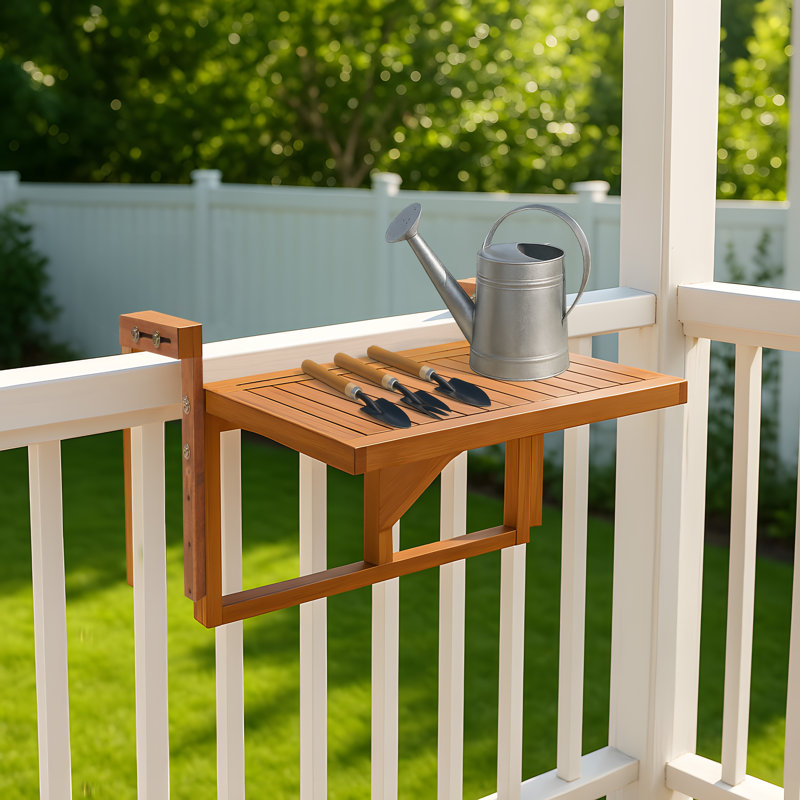 Patio Folding Acacia Wood Side Table