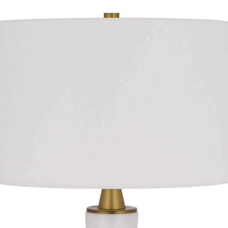 Lampe de table en métal et marbre