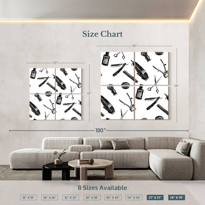 Shuttleworth Barber Pattern, 57" H x 57" W