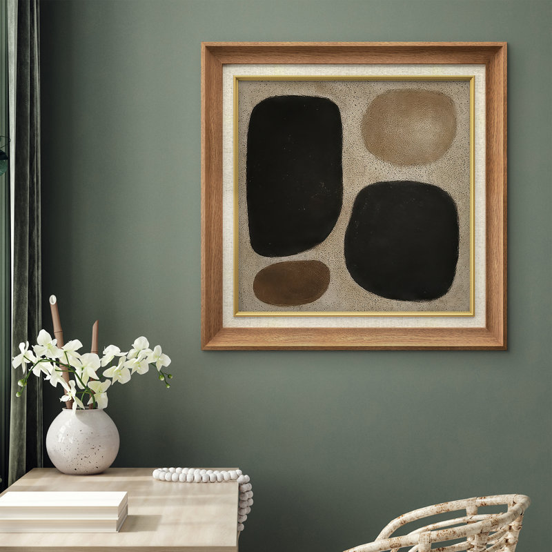 Art mural encadré de qualité supérieure - Impression géométrique abstraite pour la décoration de chambre à coucher - 26 po x 36 po