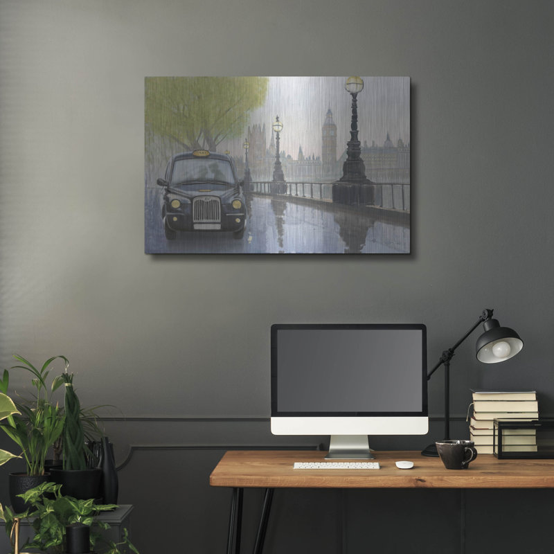 "Le long de la Tamise" par Myles Sullivan, H 24 po x l 36 po
