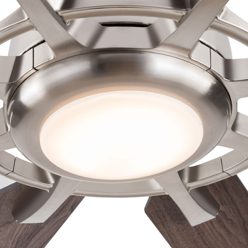60Inch 8 Blades Flush Mount Round Ceiling Fan 6 Speeds with Remote Control and Timing Function