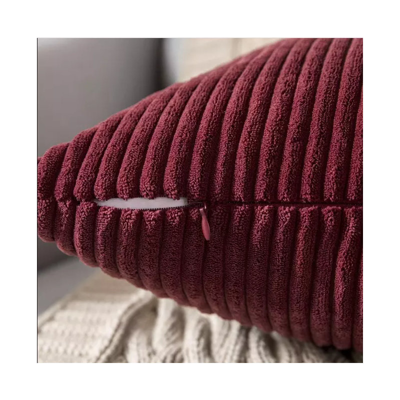 Aiobha Indoor / Outdoor Red Square Throw Cushion Cover Pack Of 4
