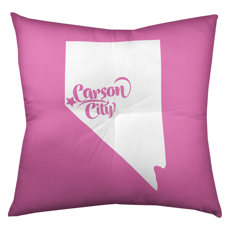 Coussin de sol touffeté nevada, Rose, 30 po x 30 po, Ville de Carson City